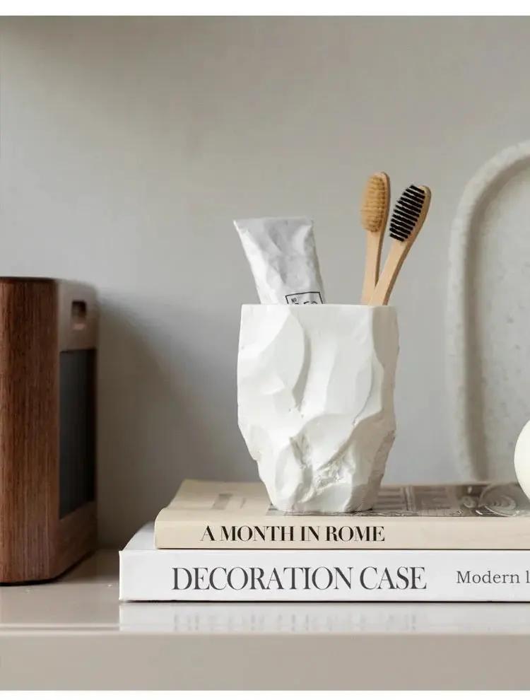 Toothbrush Cup - Nordic Ceramic Stone by House Of Avana
