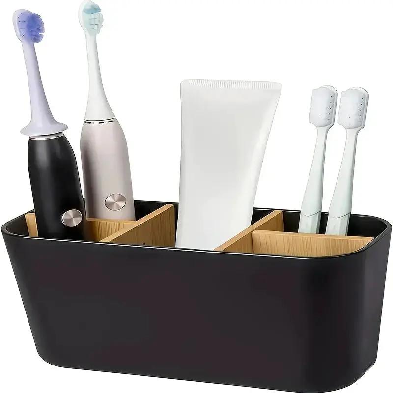 Toothbrush Holder - 5-slot Plastic Bathroom by House Of Avana