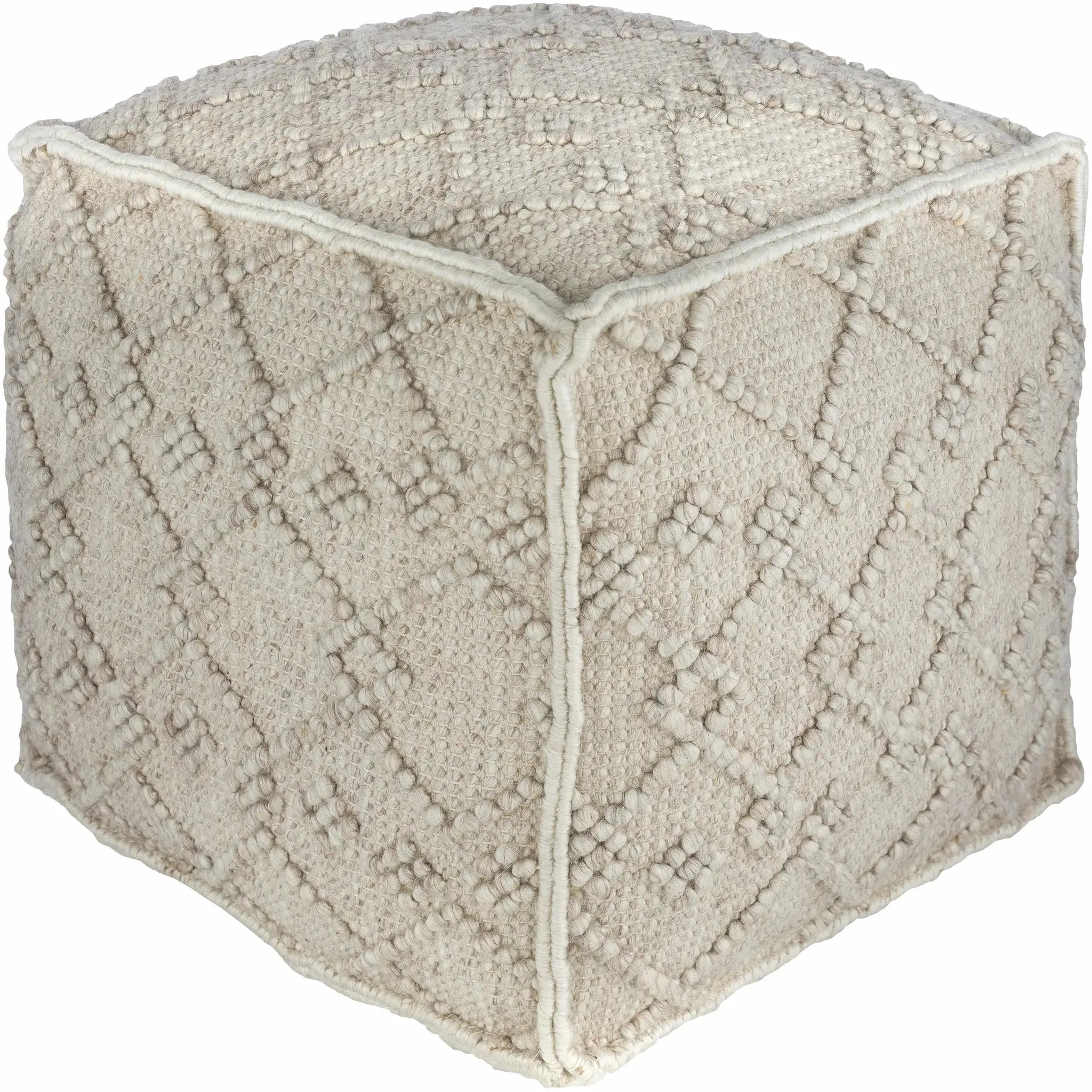 Toronto Hand Woven Wool Pouf by Boutique Rugs