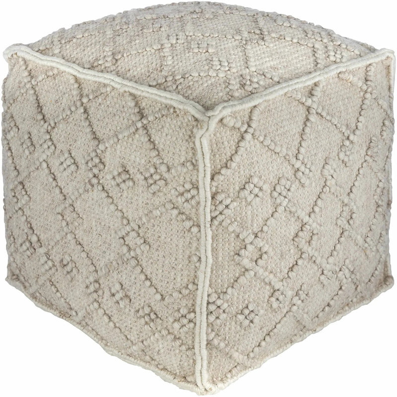 Toronto Hand Woven Wool Pouf by Boutique Rugs