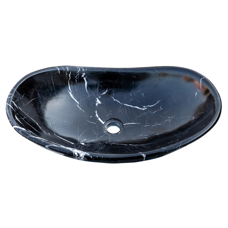 Toros Black Marble Above Vanity Gondola Design Bathroom Sink by GobekDesign