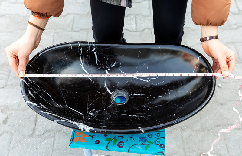 Toros Black Marble Above Vanity Gondola Design Bathroom Sink by GobekDesign