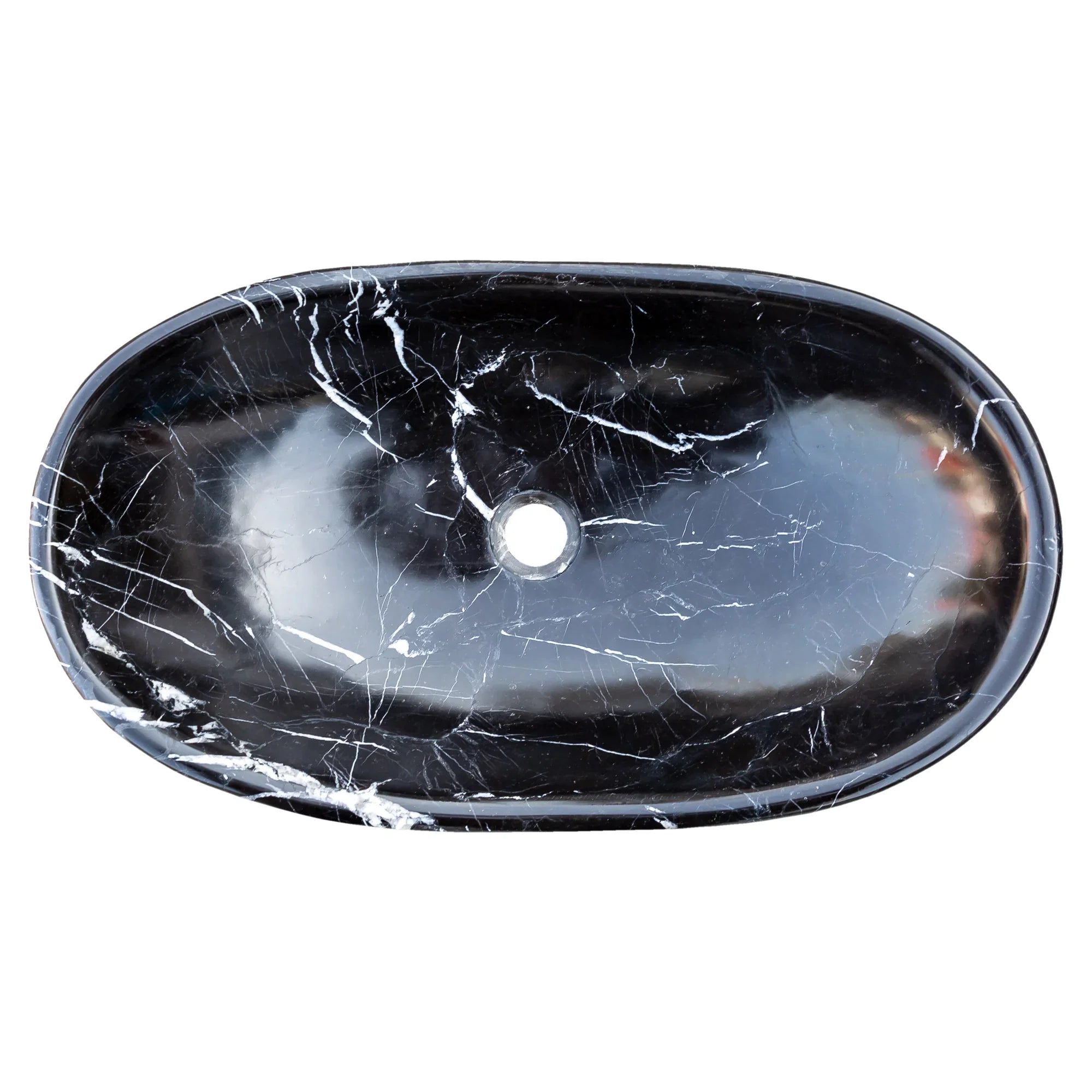 Toros Black Marble Above Vanity Gondola Design Bathroom Sink by GobekDesign