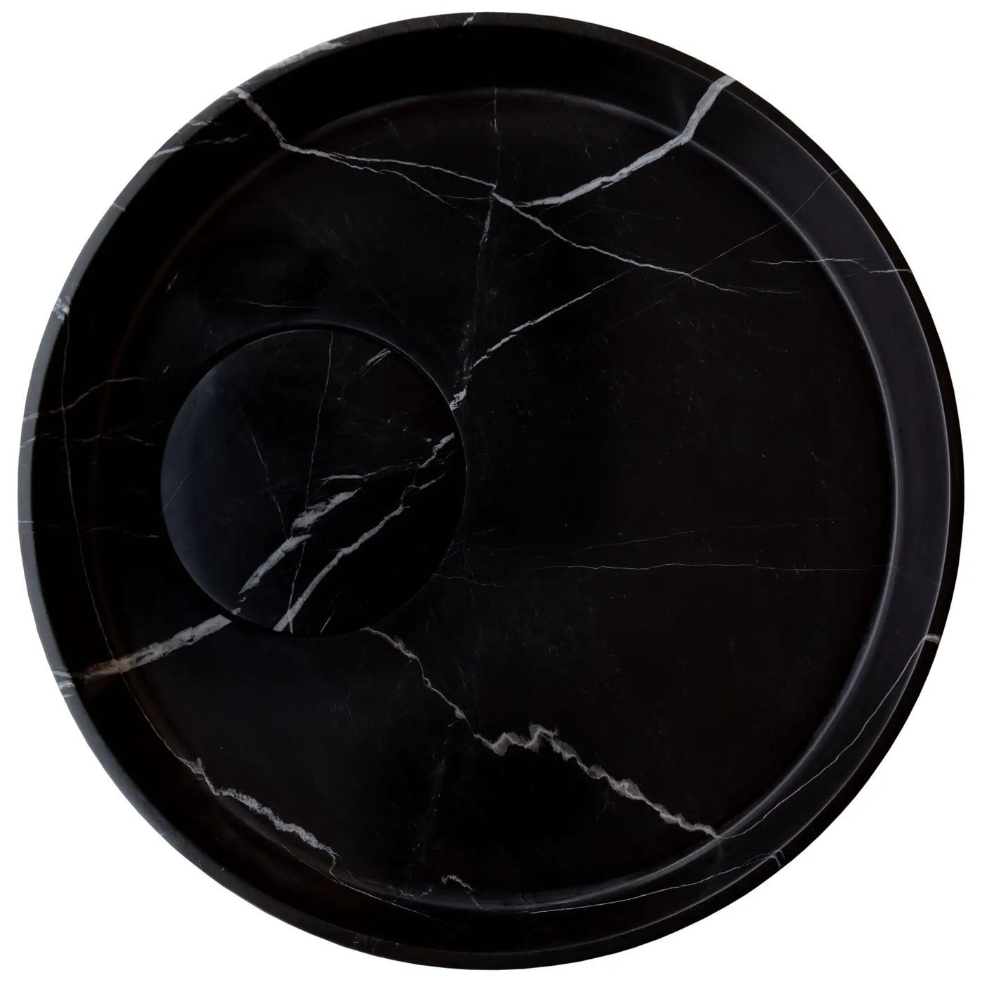 Black Marble Artistic Vessel Sink - Polished 17.5 x 6 Inches by GobekDesign