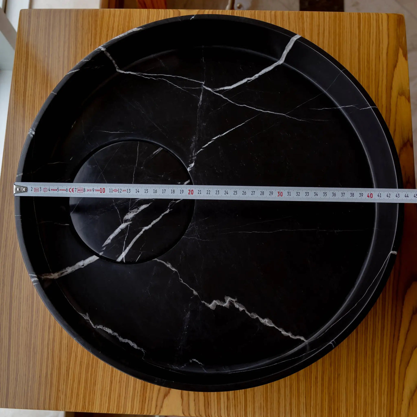 Black Marble Artistic Vessel Sink - Polished 17.5 x 6 Inches by GobekDesign