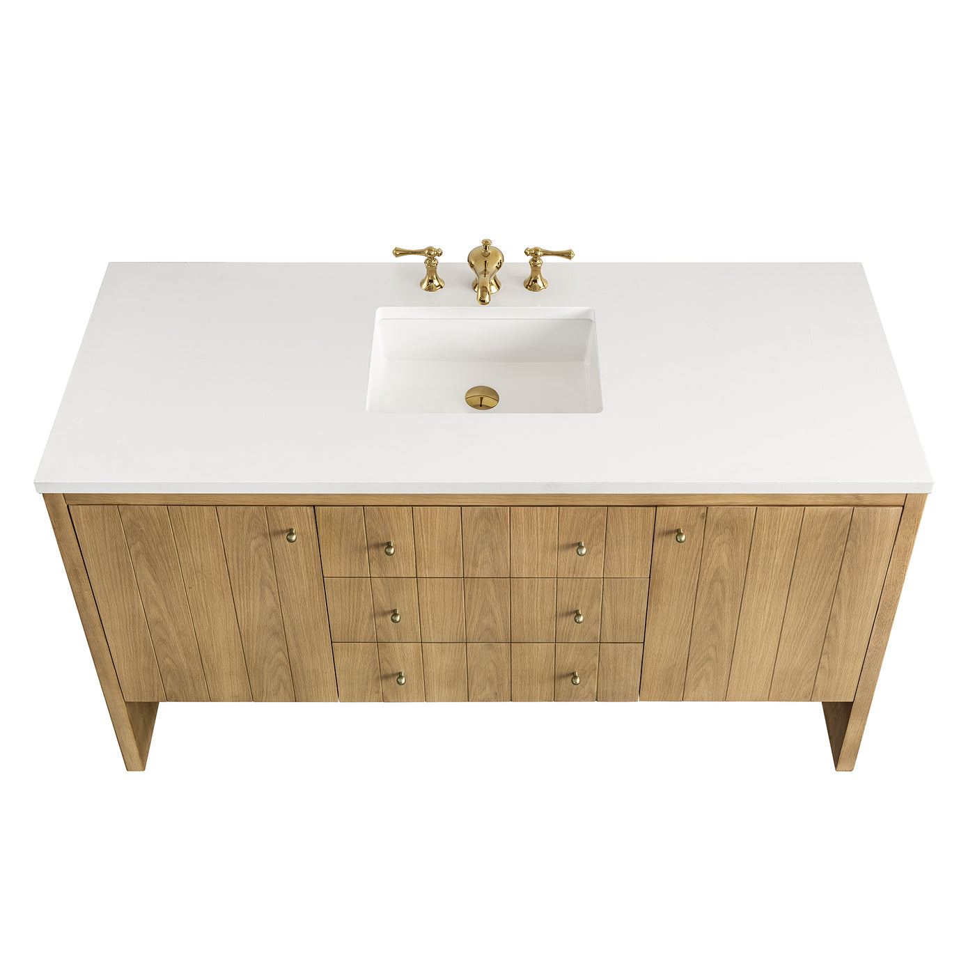 James Martin Hudson 60" Single Bathroom Vanity, Light Natural Oak, view 24
