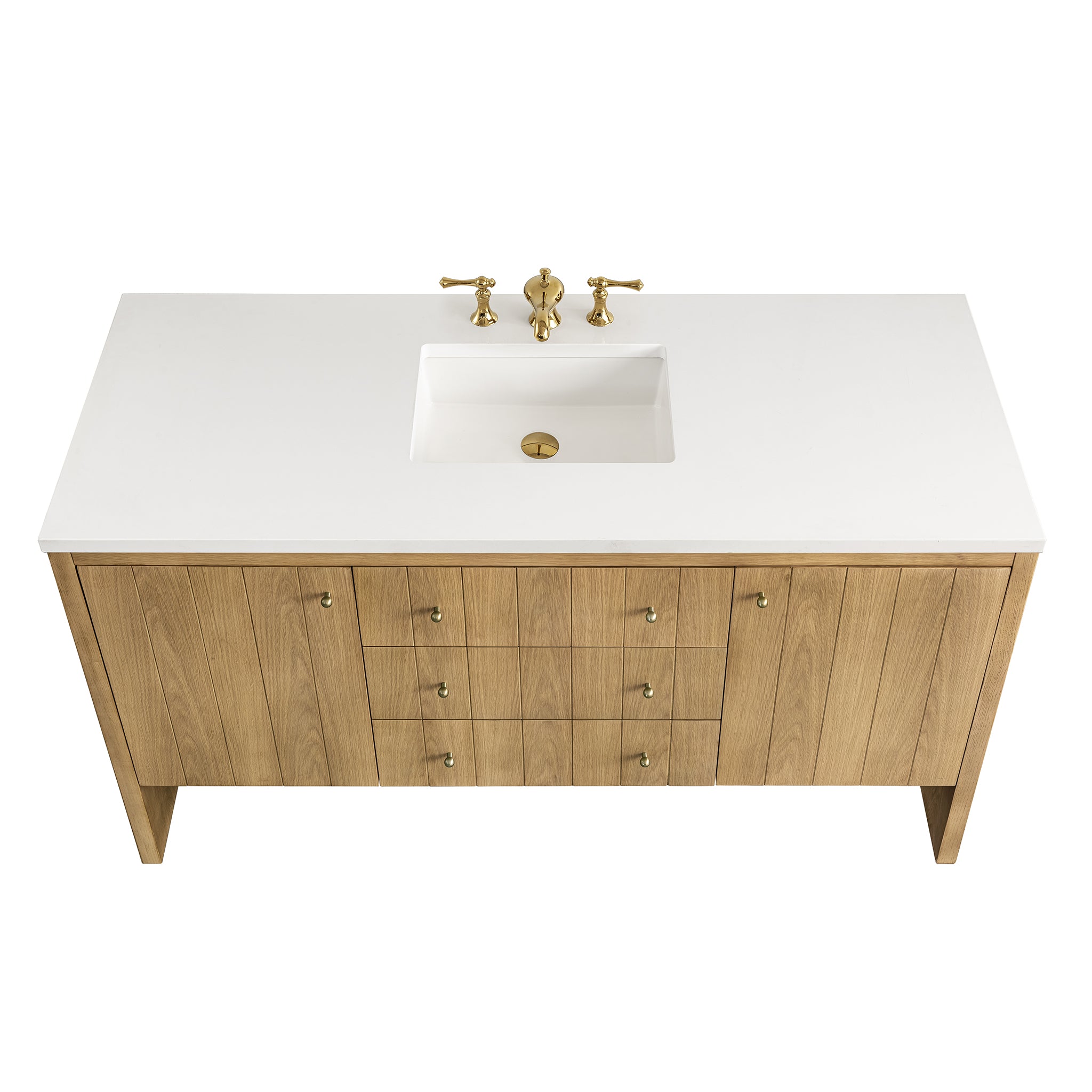 James Martin Hudson 60" Single Bathroom Vanity, Light Natural Oak, view 24