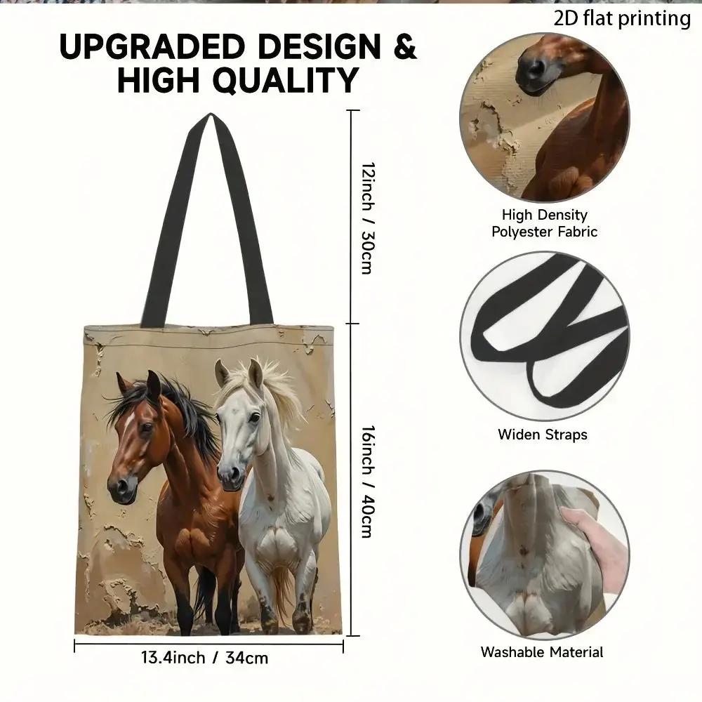 Tote Bag - Foldable Canvas Horse Design by House Of Avana