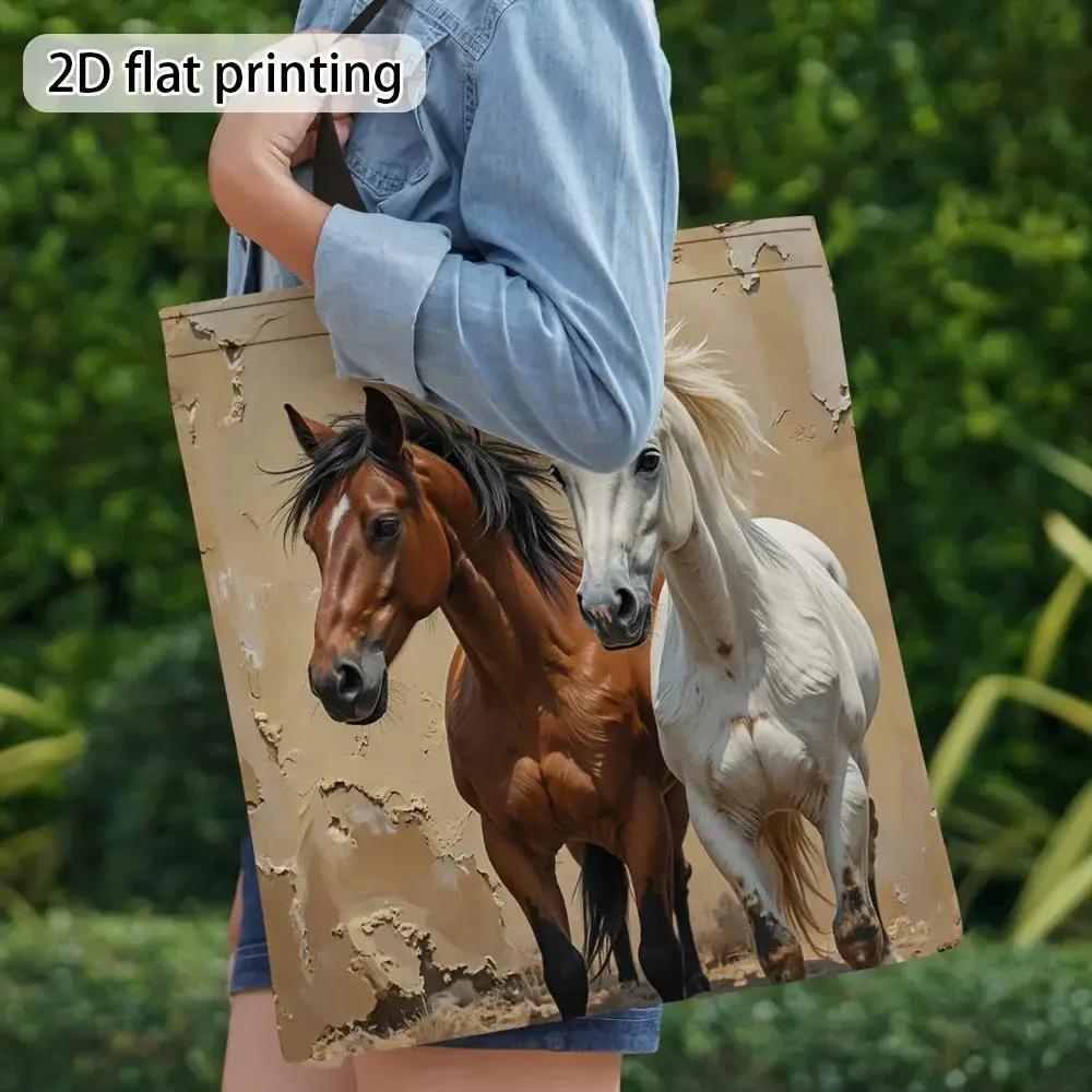 Tote Bag - Foldable Canvas Horse Design by House Of Avana