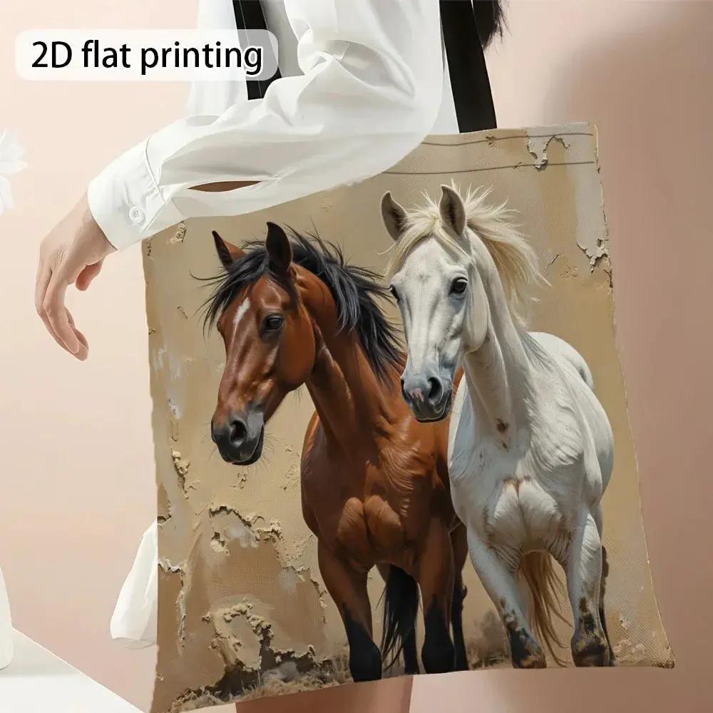 Tote Bag - Foldable Canvas Horse Design by House Of Avana
