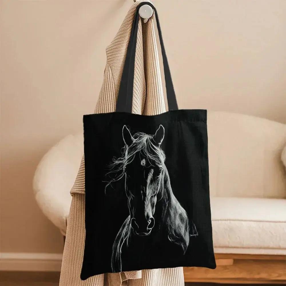 Tote Bag - Horse Print Cotton Large by House Of Avana