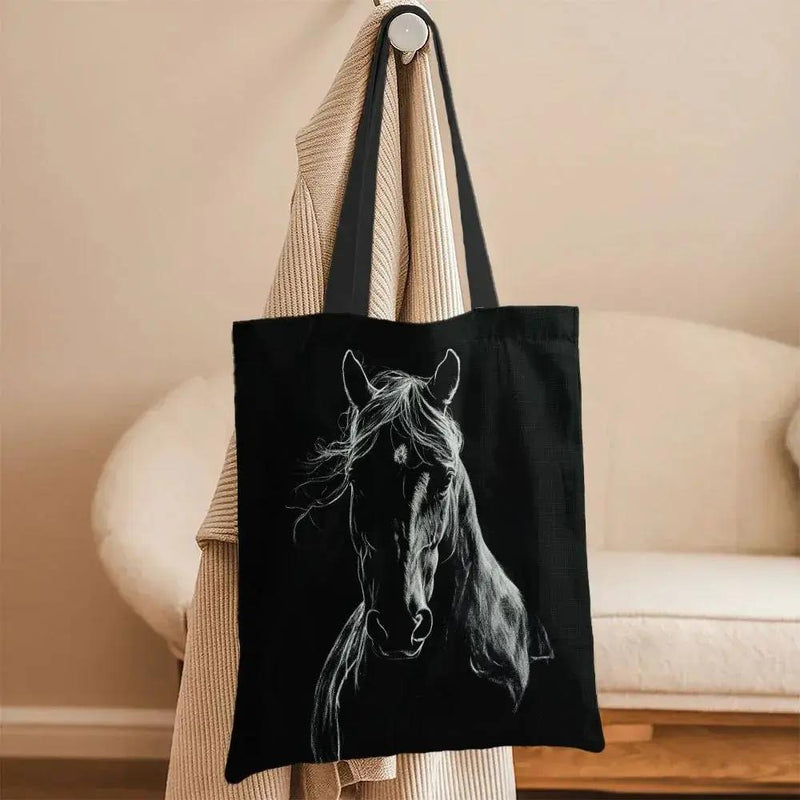 Tote Bag - Horse Print Cotton Large by House Of Avana
