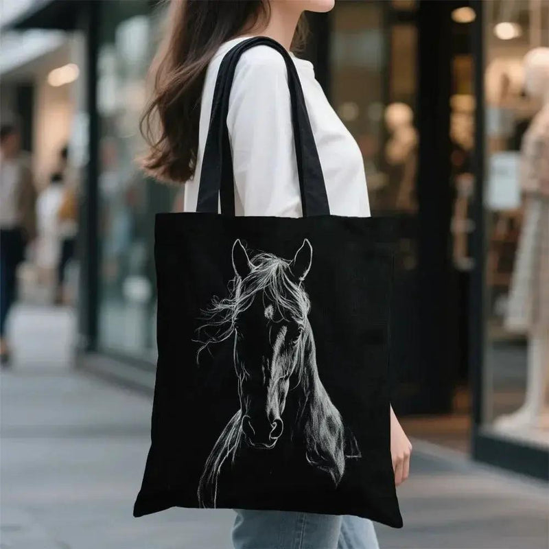Tote Bag - Horse Print Cotton Large by House Of Avana