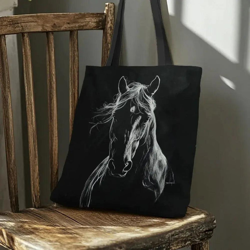 Tote Bag - Horse Print Cotton Large by House Of Avana