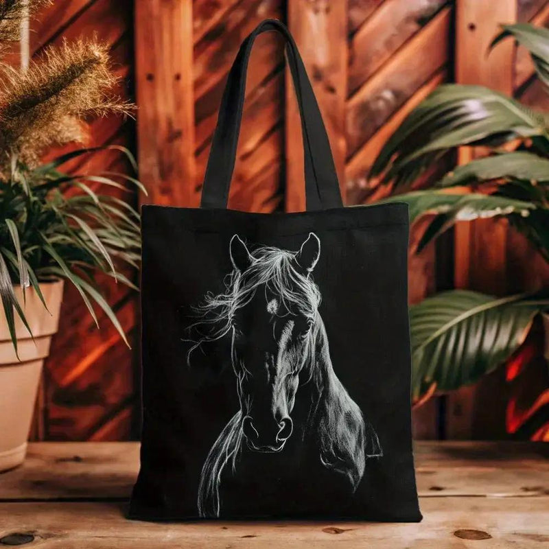 Tote Bag - Horse Print Cotton Large by House Of Avana