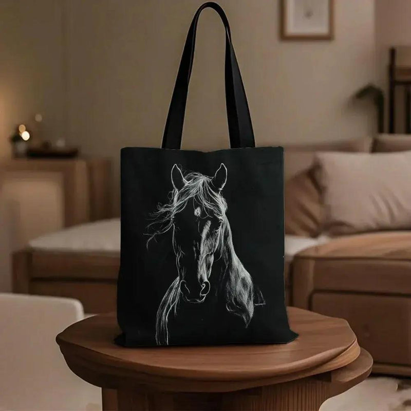 Tote Bag - Horse Print Cotton Large by House Of Avana
