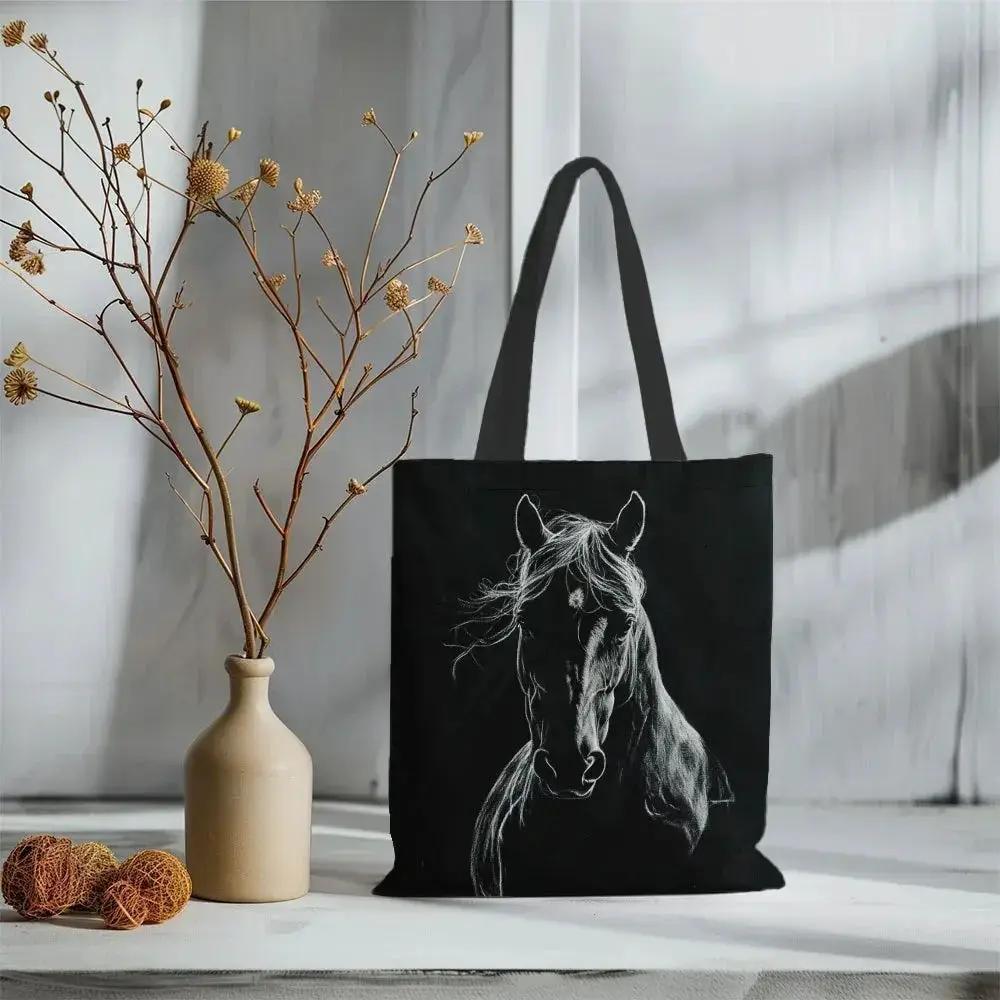 Tote Bag - Horse Print Cotton Large by House Of Avana