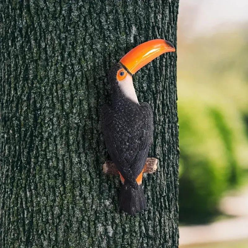 [Toucan Wall Art] Resin Toucan Wall Art Decoration - Weather-Resistant Handcrafted Tropical Bird Sculpture - Indoor/Outdoor Hanging Decor for Patio, Living Room, Garden - No Electricity Needed by House Of Avana