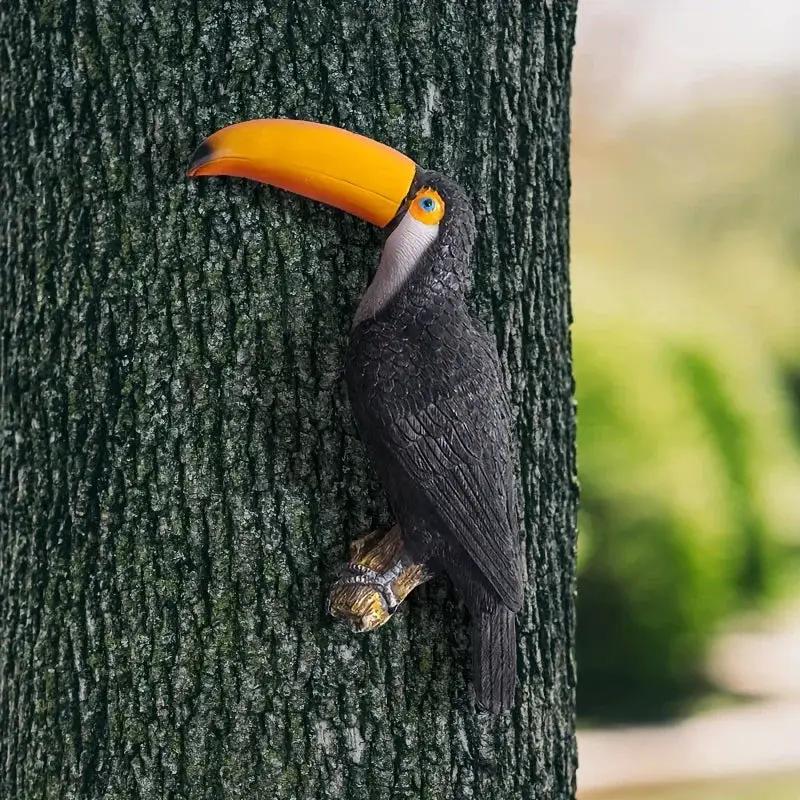 [Toucan Wall Art] Resin Toucan Wall Art Decoration - Weather-Resistant Handcrafted Tropical Bird Sculpture - Indoor/Outdoor Hanging Decor for Patio, Living Room, Garden - No Electricity Needed by House Of Avana