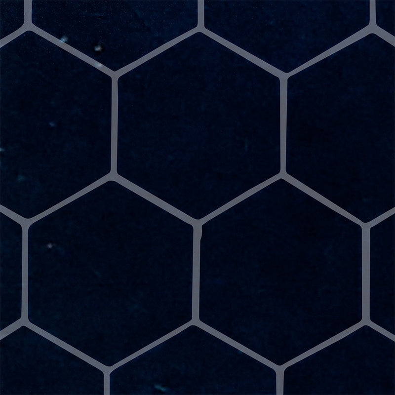 Tourmaline Crackled Hexagon 5 Ceramic Tiles 5x5 Ceramic Crackled 6x6 Tiles