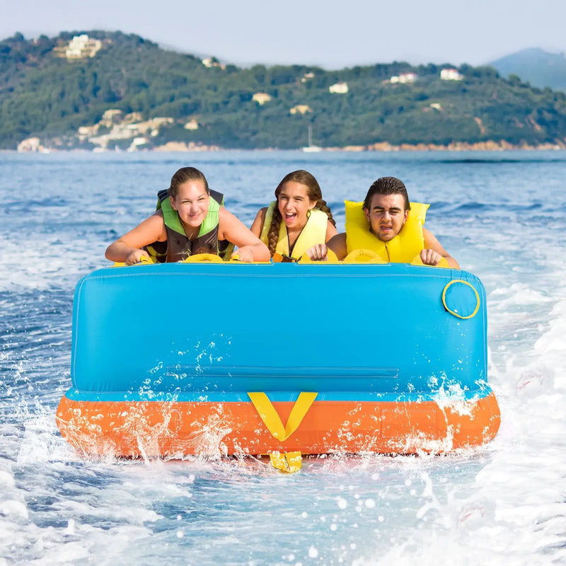 Towable Tube for Boating 3 Riders Water Sport Towables Sofa Pull Tube with Nylon Cover by DirectDeals