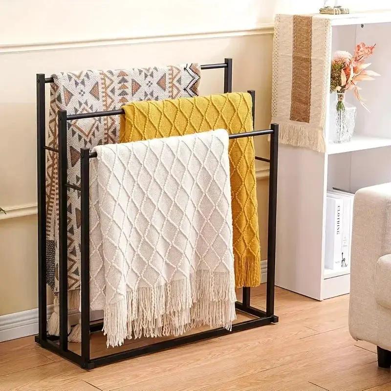 Towel Rack - 3 Tier Wooden 47 Inch by House Of Avana