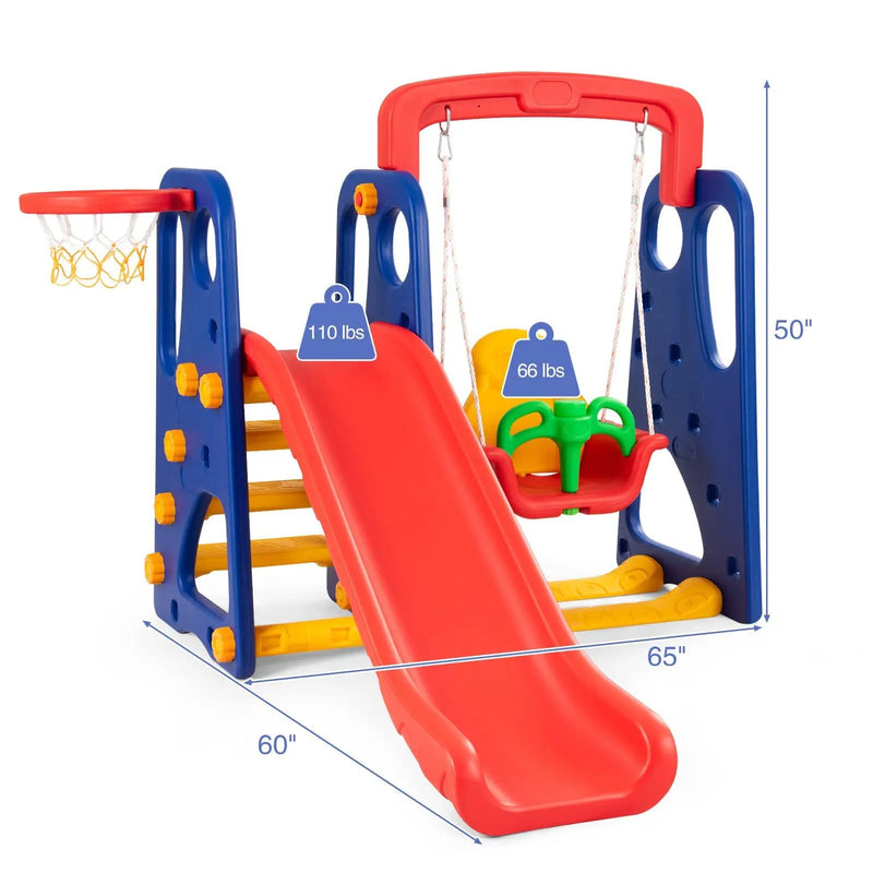 3-in-1 Junior Children Climber Slide Playset by DirectDeals