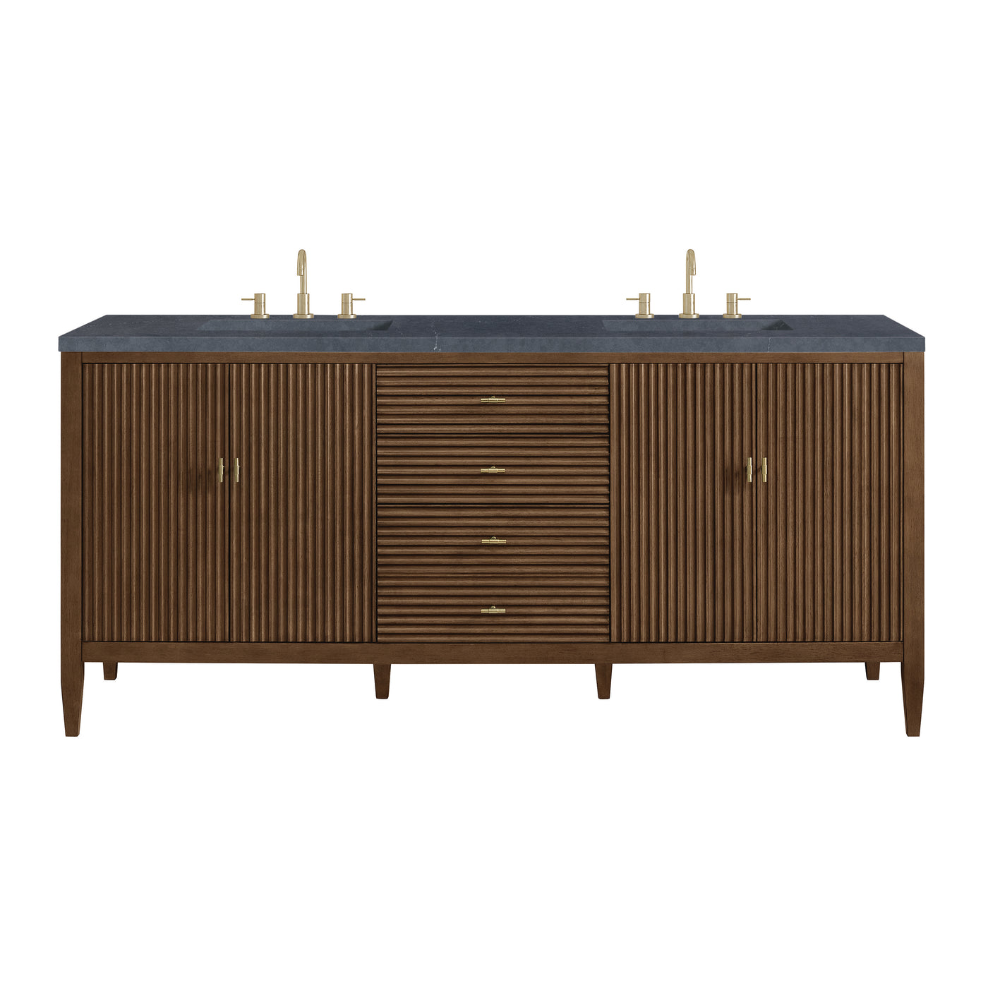 James Martin Myrrin 72" Double Bathroom Vanity, Mid-Century Walnut, view 38