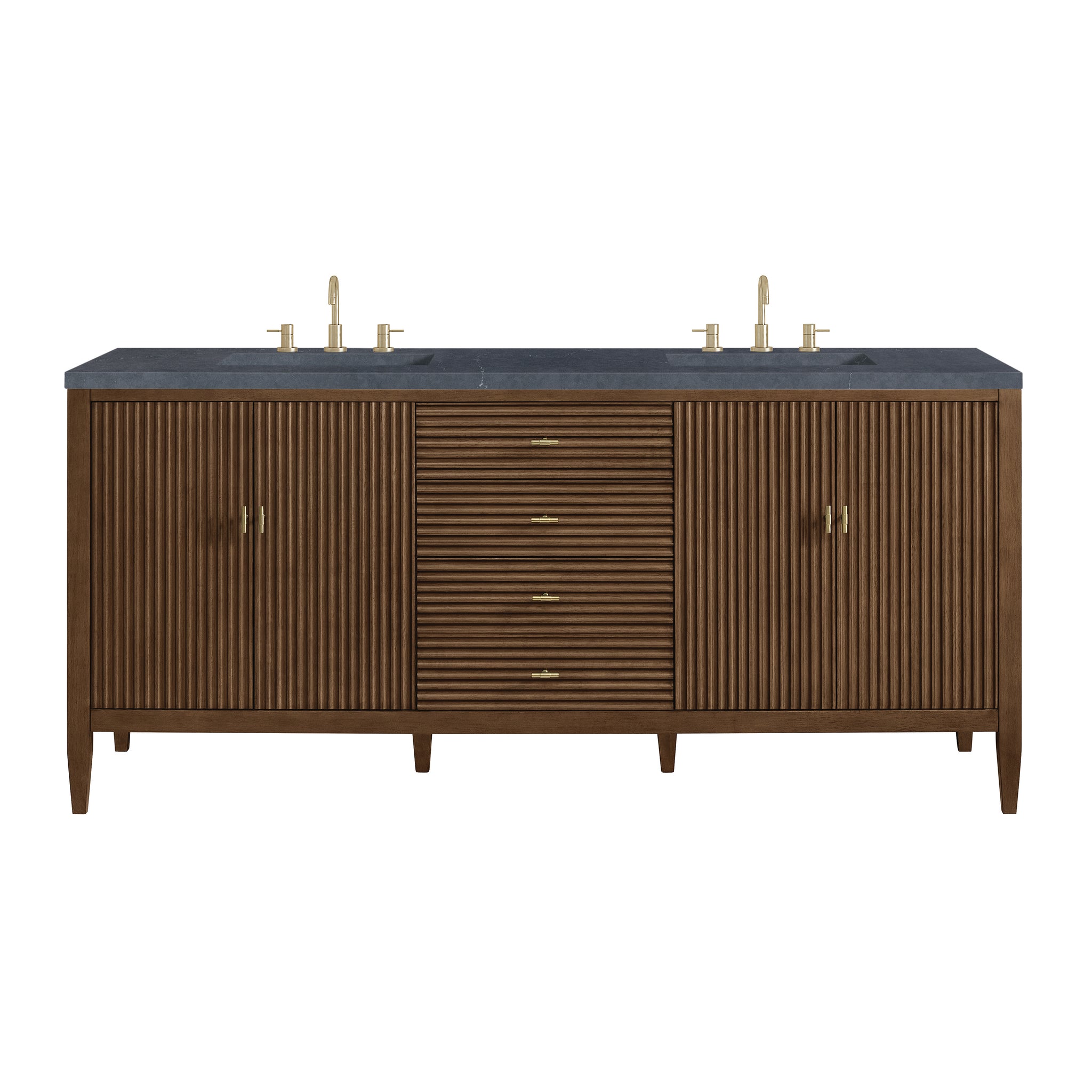 James Martin Myrrin 72" Double Bathroom Vanity, Mid-Century Walnut, view 38