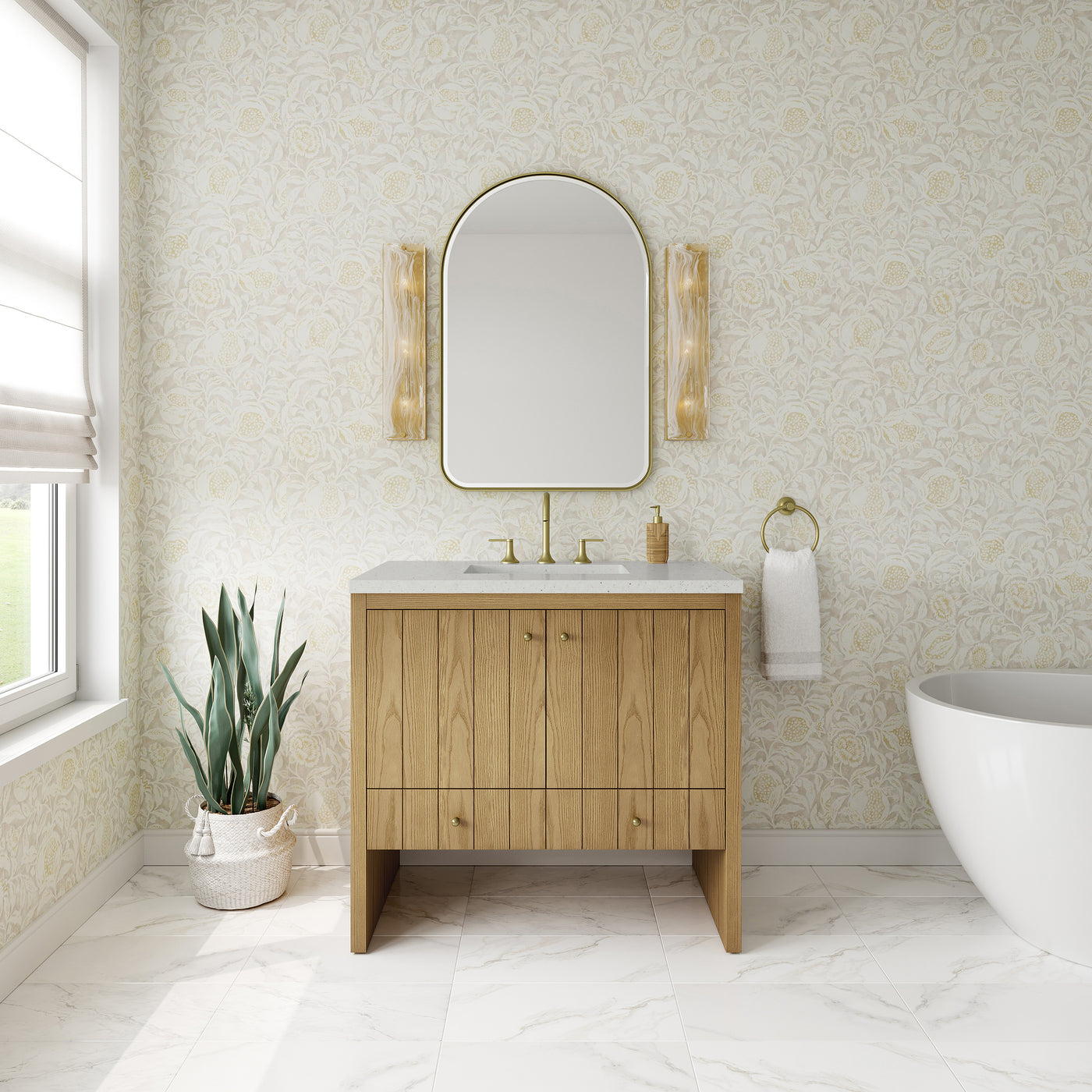 James Martin Hudson 36" Single Bathroom Vanity, Light Natural Oak, view 24
