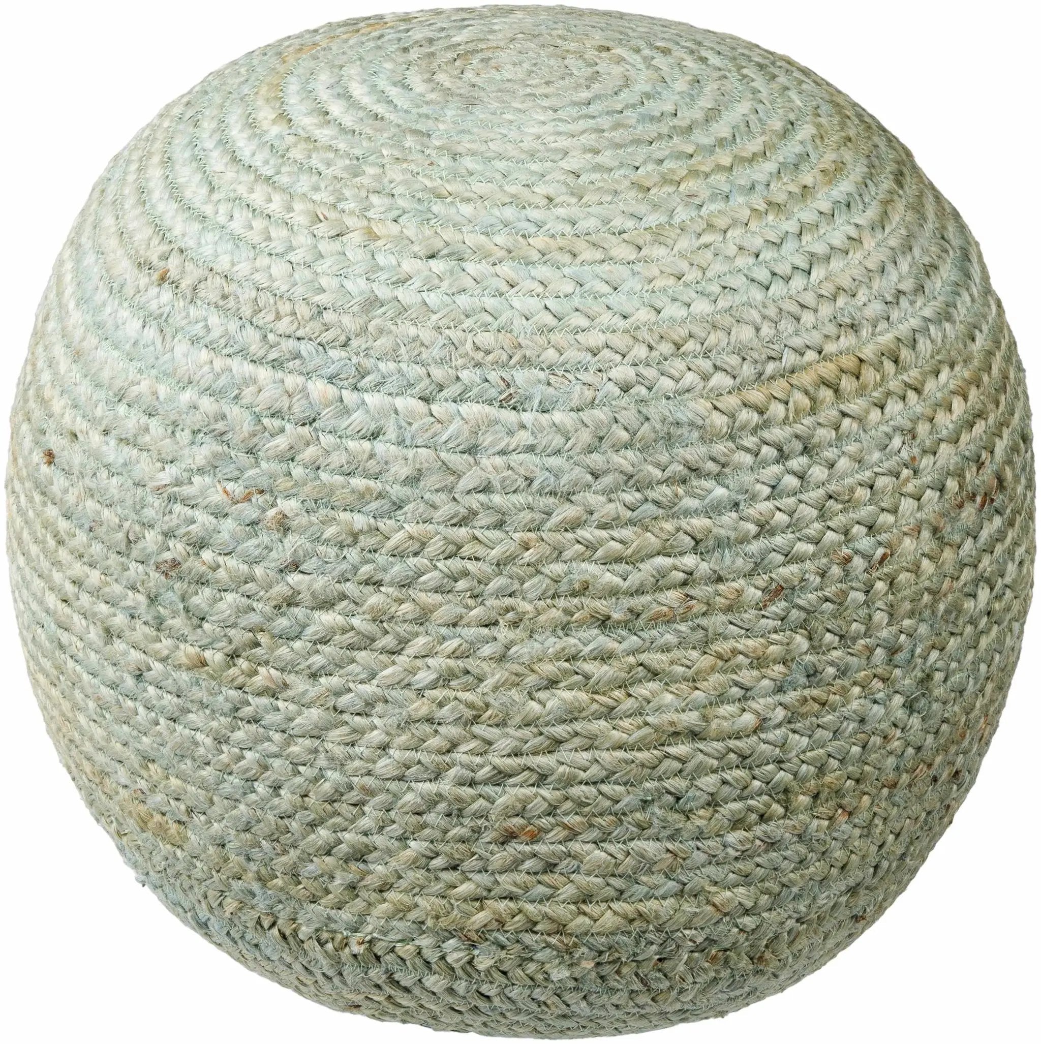 Jenkinjones Knitted Aqua Jute Pouf by Boutique Rugs