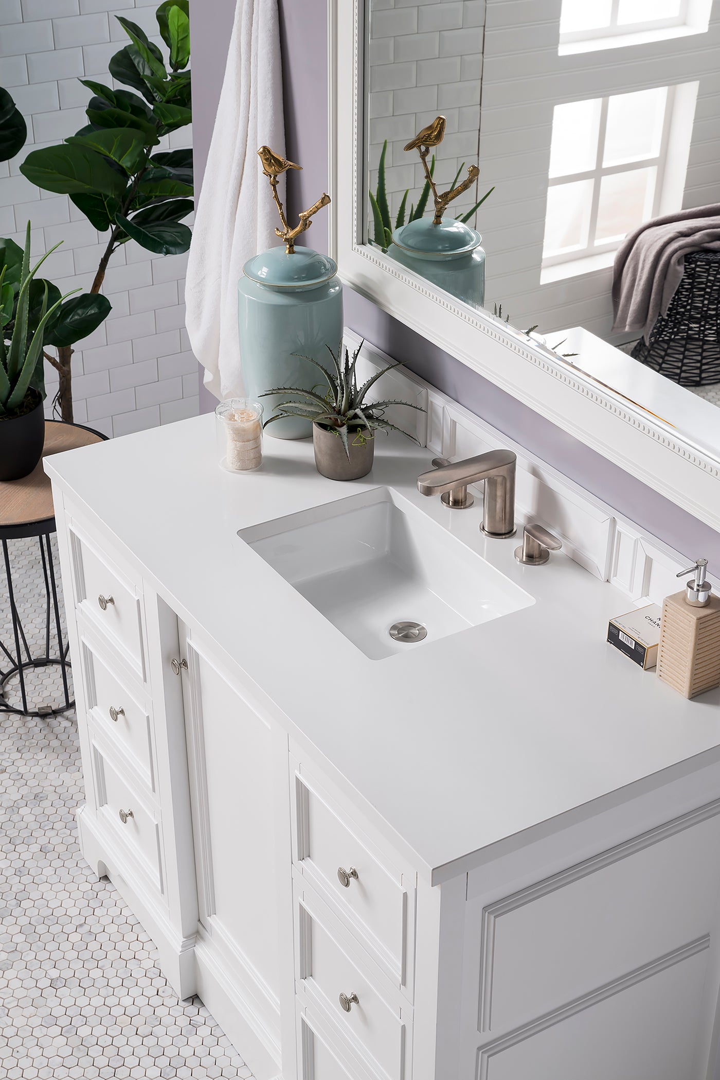 James Martin De Soto 48" Single Bathroom Vanity, Bright White, view 39