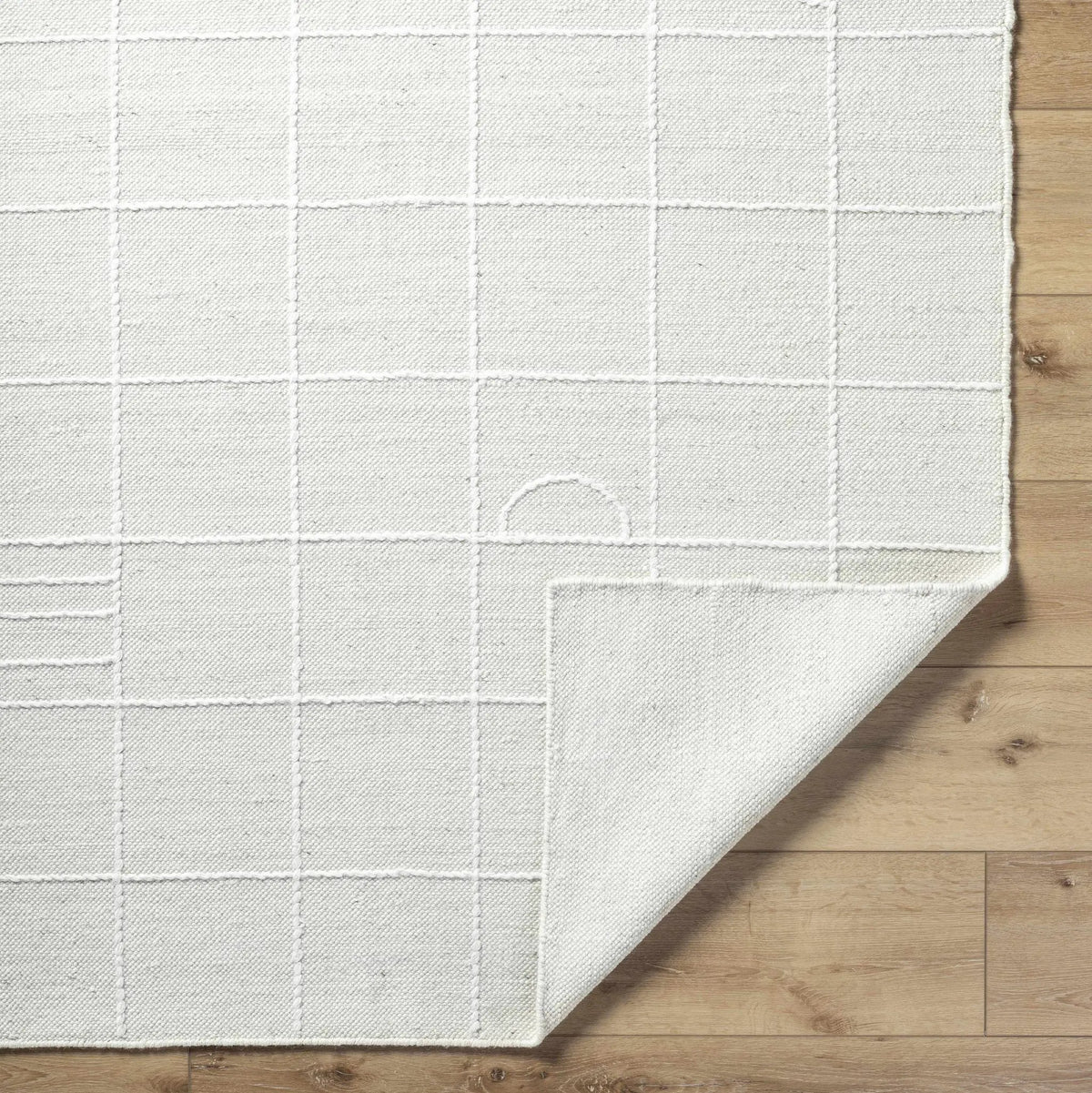 Tieve Off White Checkered Area Rug - Clearance, photo 5 of 7