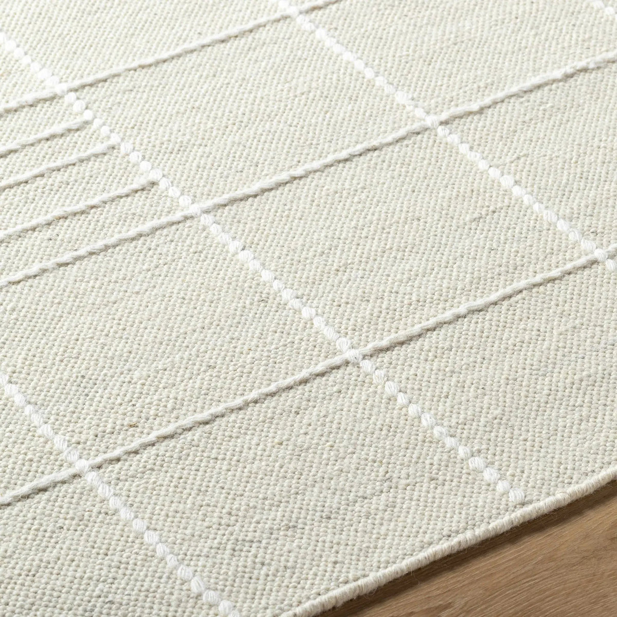 Tieve Off White Checkered Area Rug - Clearance, photo 7 of 7