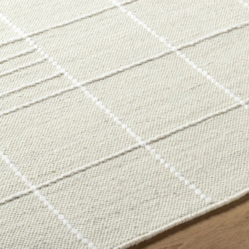 Tieve Off White Checkered Area Rug - Clearance by Boutique Rugs
