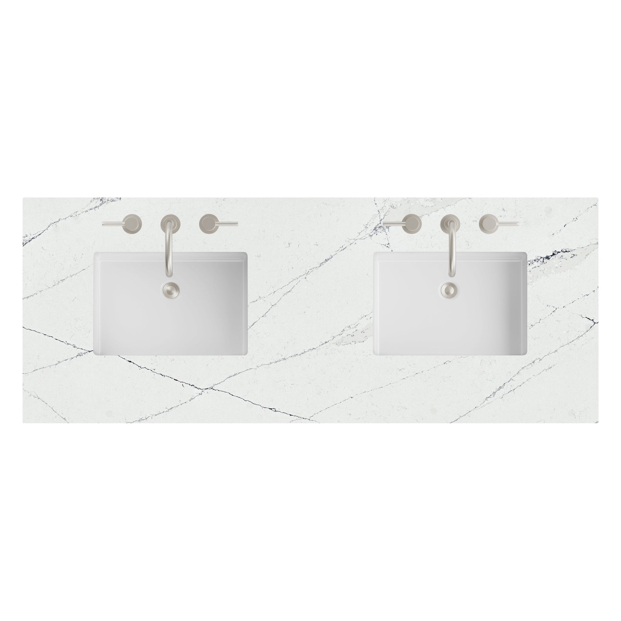 James Martin 60" Double Vanity Top with Ethereal Noctis countertop