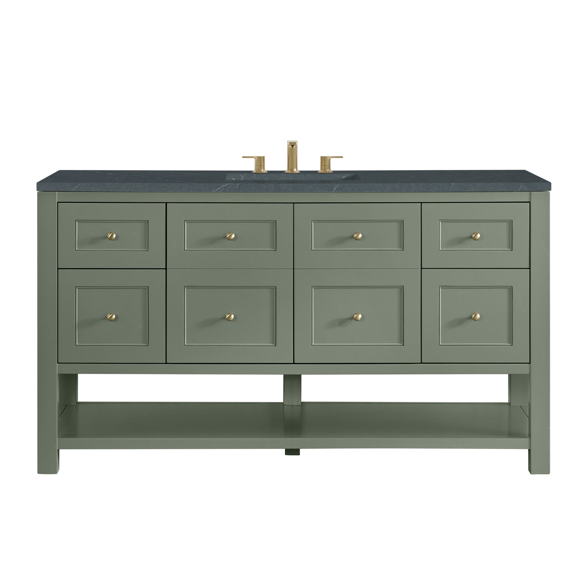 James Martin Breckenridge 60" Single Bathroom Vanity, Smokey Celadon, view 23
