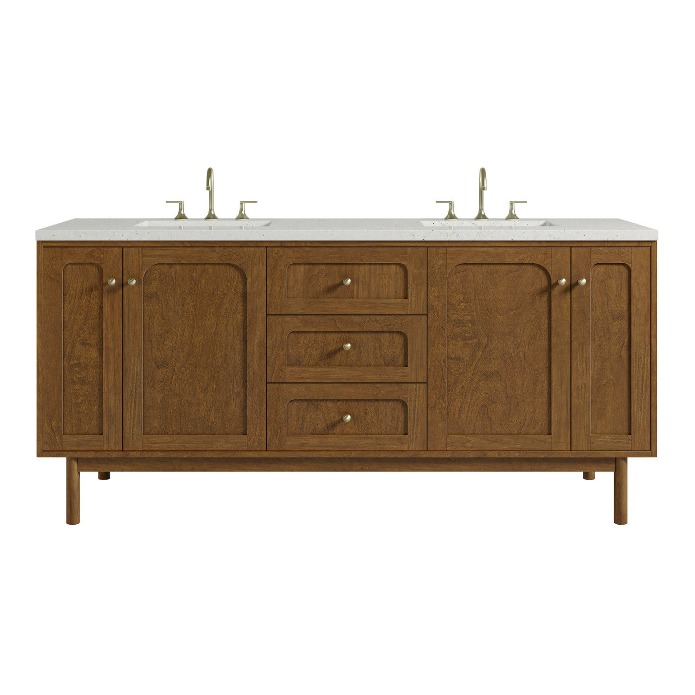 James Martin Laurent 72" Dual Mount Double Bathroom Vanity, Honey Oak, view 32