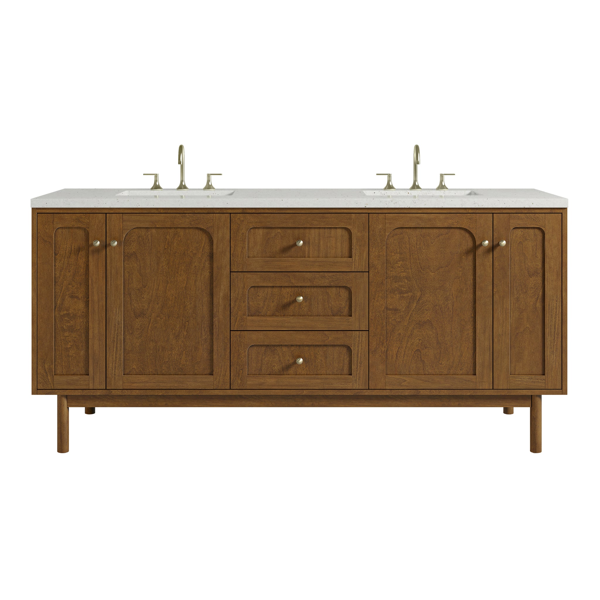 James Martin Laurent 72" Dual Mount Double Bathroom Vanity, Honey Oak, view 32