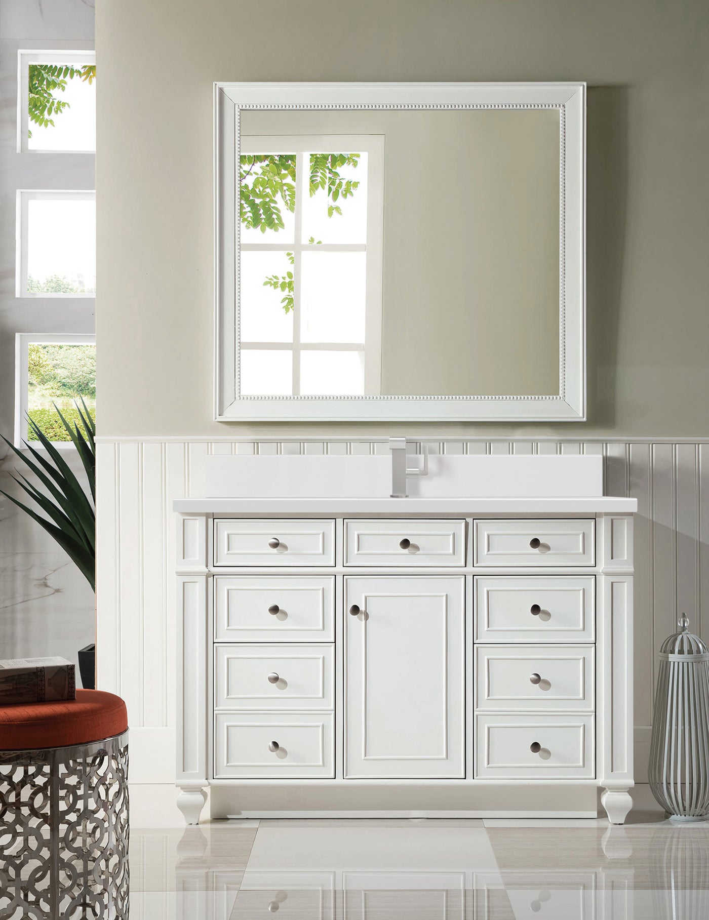 James Martin Bristol 48" Single Bathroom Vanity, Bright White, view 39