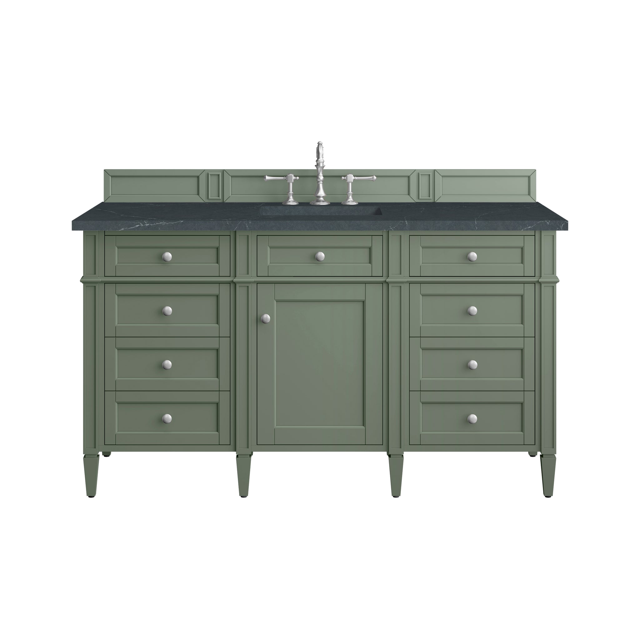 James Martin Brittany 60" Single Bathroom Vanity, Smokey Celadon, view 18