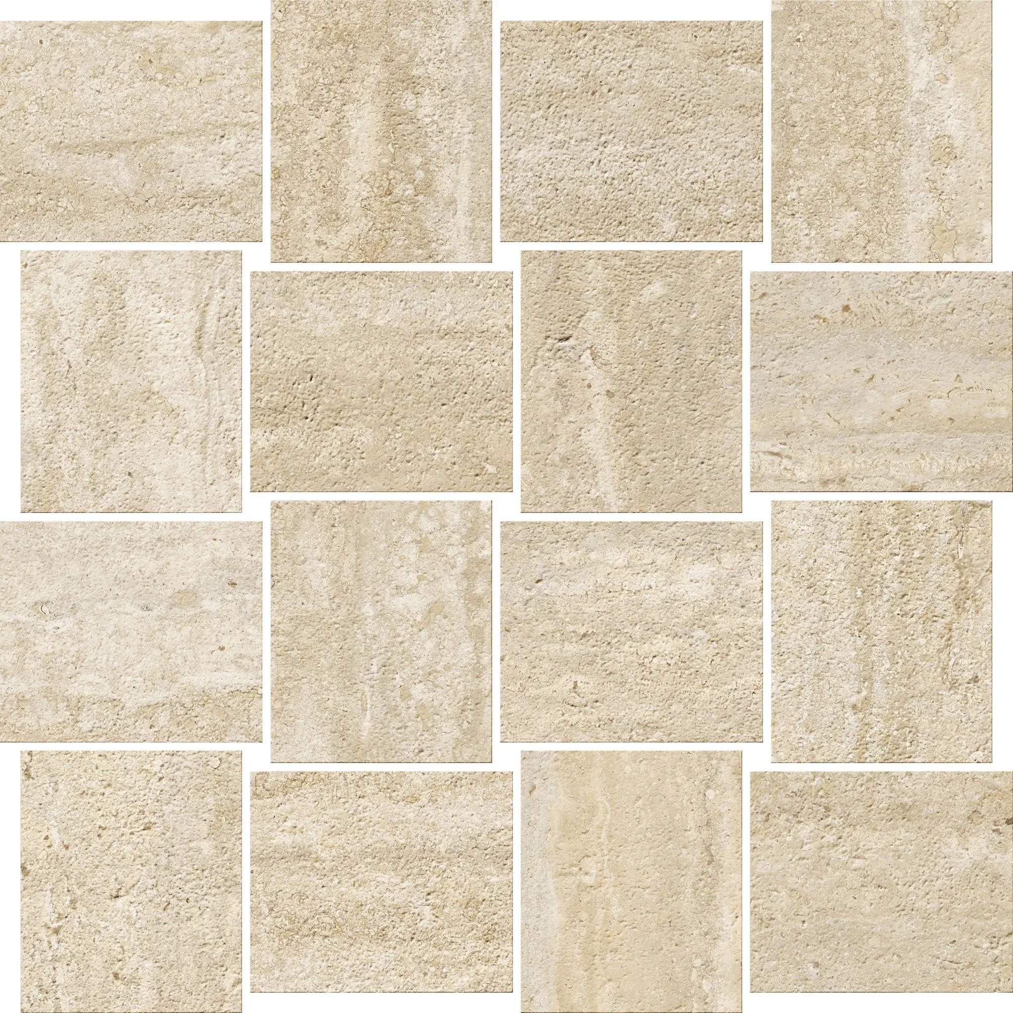 Trail Vein Cut Beige Bullnose Travertine Look Porcelain Moldings 3x24 by landmarkceramics