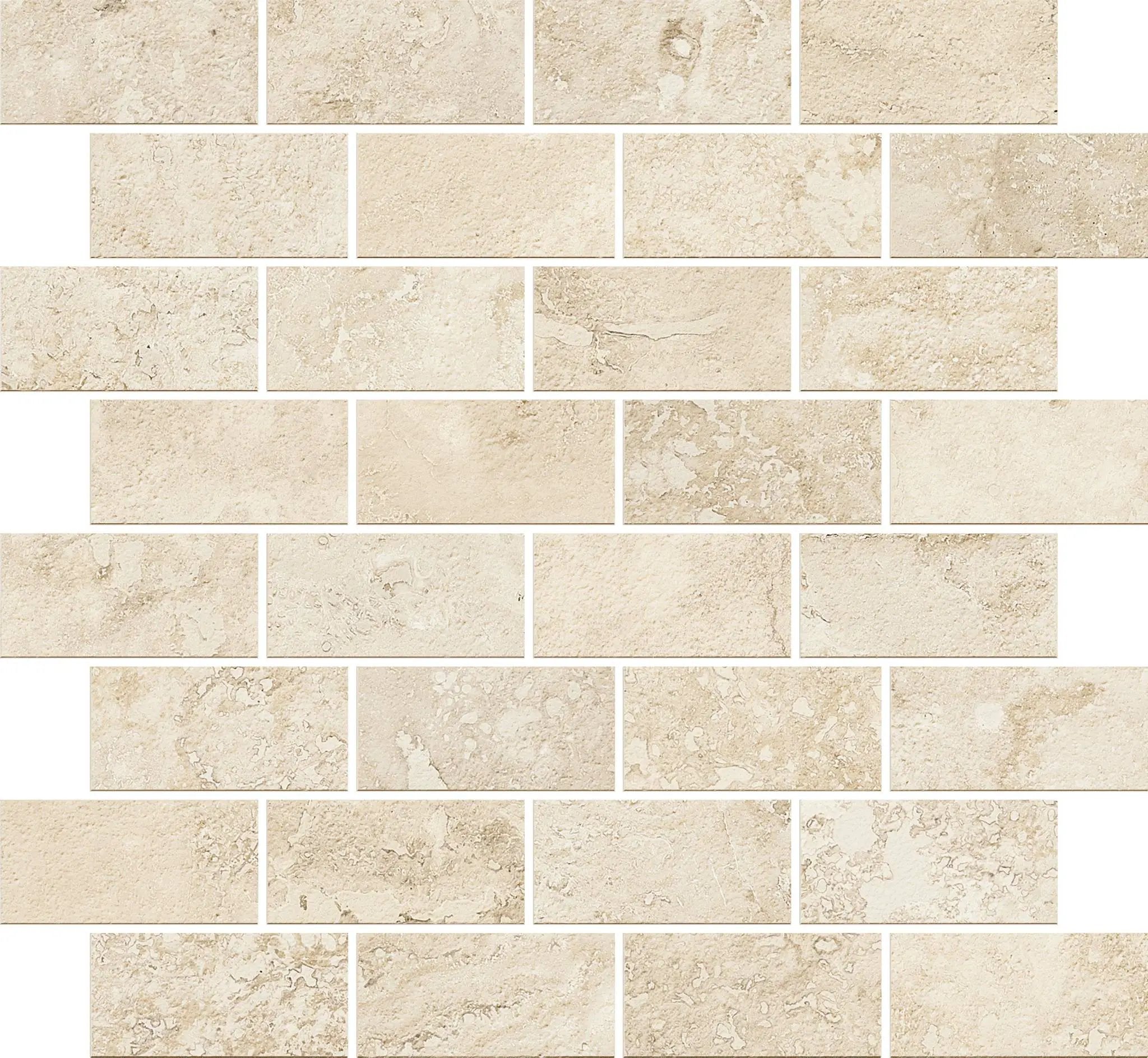 Trail Cross Cut Ivory Bullnose Travertine Look Porcelain Moldings 3x24 by landmarkceramics