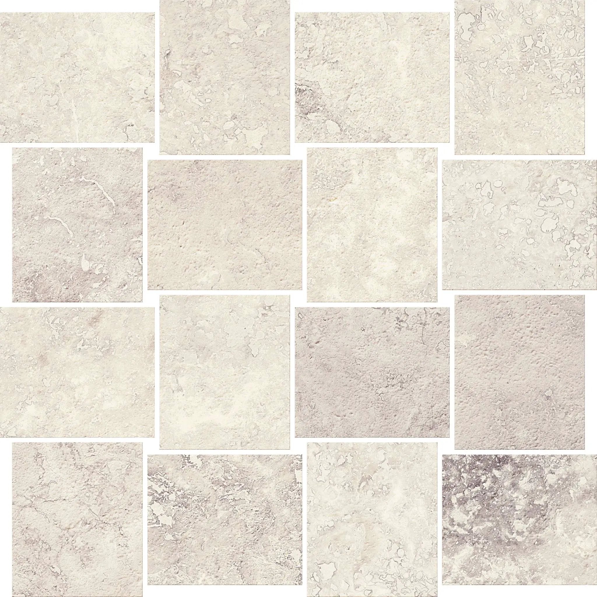Trail Cross Cut Pearl Mosaic B Travertine Look Porcelain Mosaics 12x12 by landmarkceramics