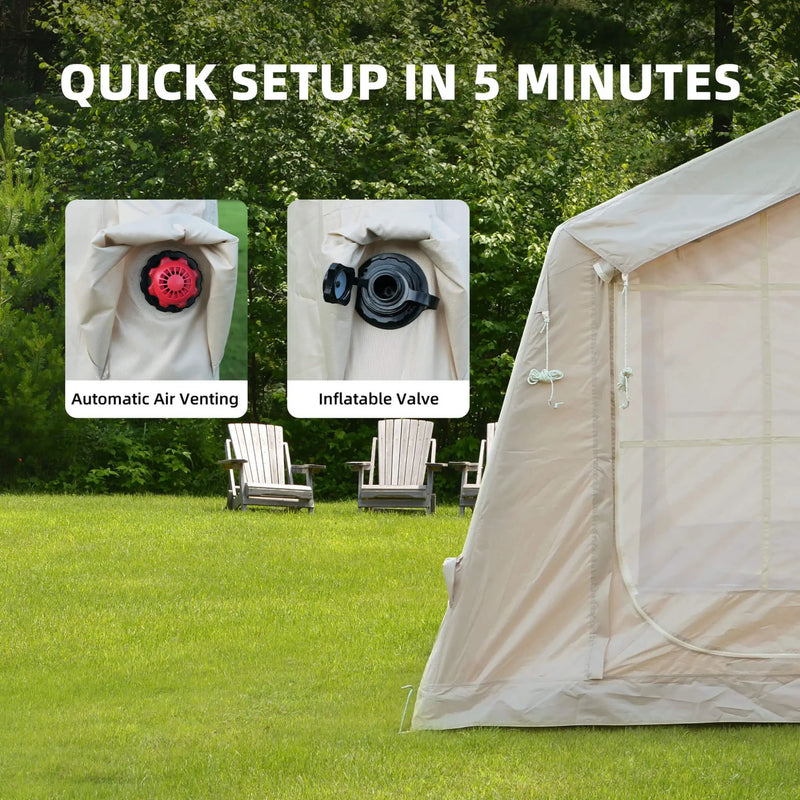 Trailora 4-Season Outdoor Inflatable Blow Up Camping Tent With Air Pump [4-6 People] (SAK46821) by SAKSBY WHOLESALE