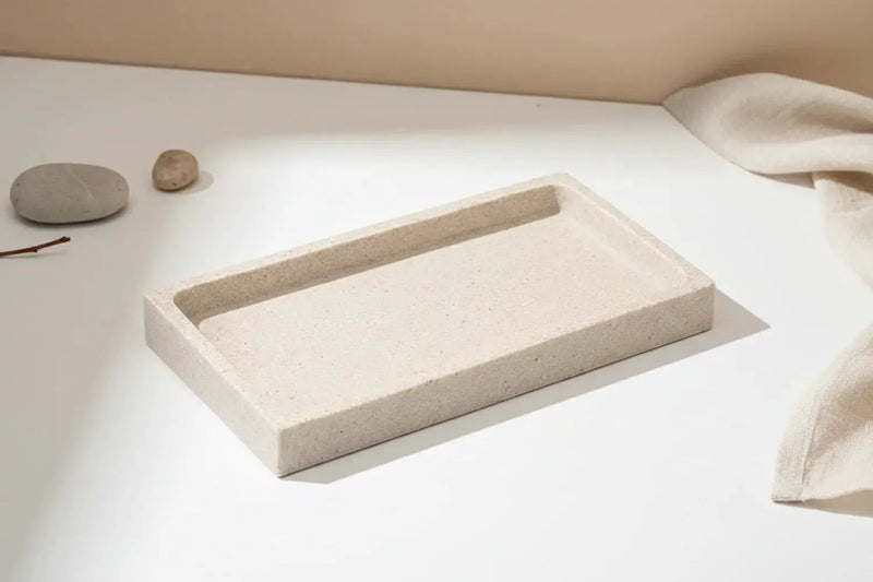 Tray - Bathroom Organizer White Small by House Of Avana