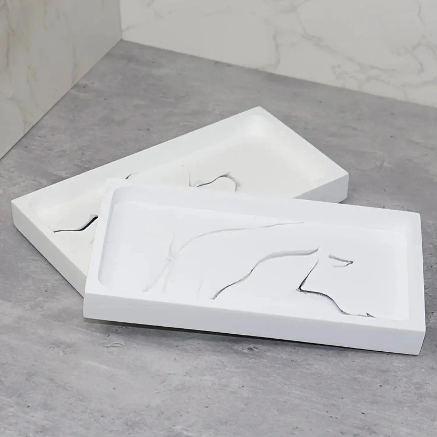 Tray - Bathroom Organizer White Small by House Of Avana