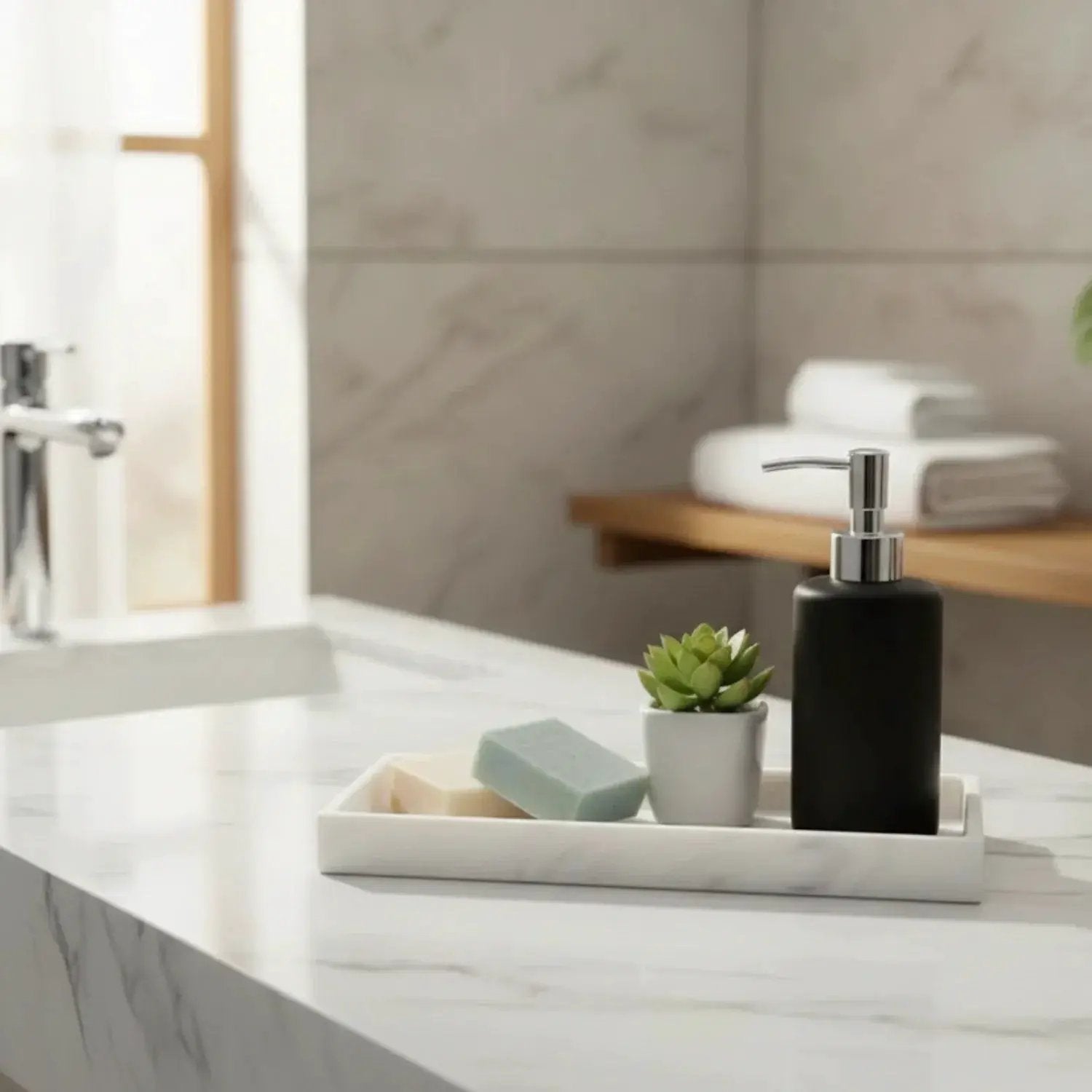 Tray - Decorative White Gold by House Of Avana