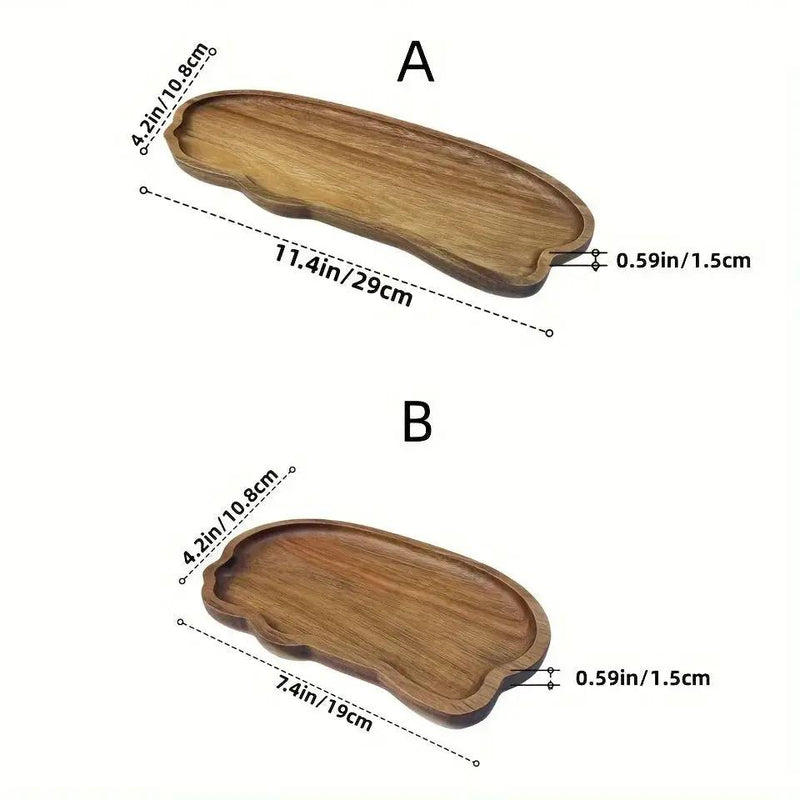 Tray - Oval Acacia Wood by House Of Avana