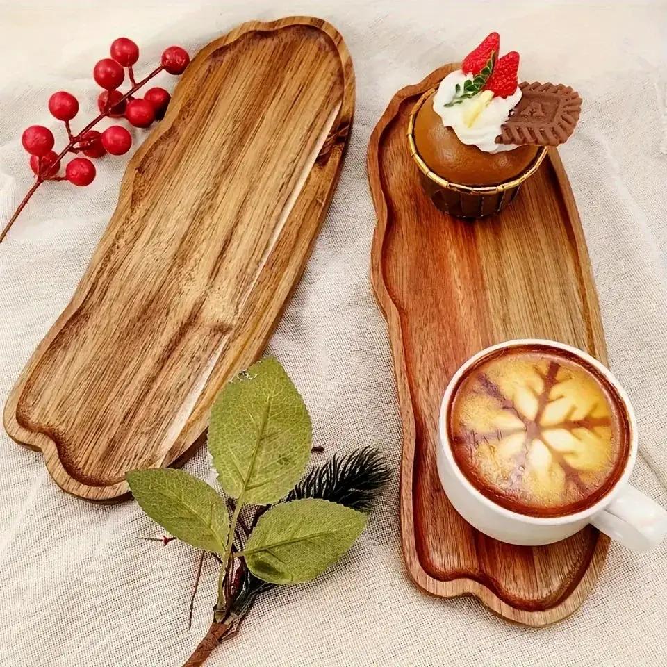 Tray - Oval Acacia Wood by House Of Avana